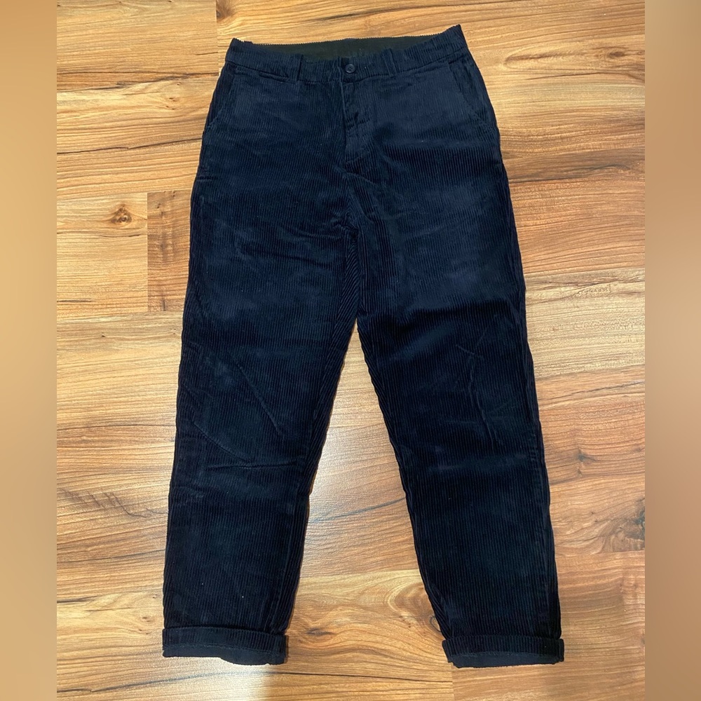 Beamsboy Dark Blue Corduroy Cropped Pants